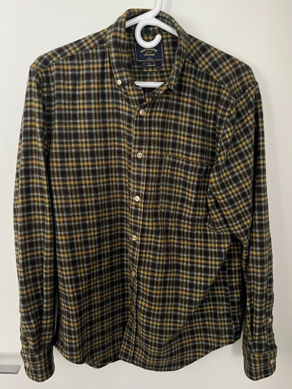 Portuguese Flannel Cotton Plaid Shirt – Men's M